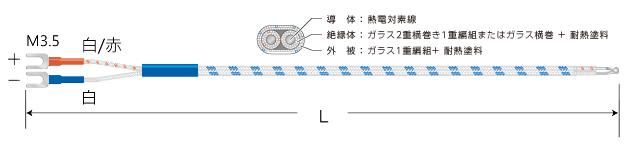 温度センサー | 熱電対（Kタイプ） | デュープレックス（先端溶接