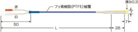 温度センサー 熱電対（Kタイプ）「シートタイプ」